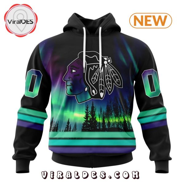 NHL Chicago Blackhawks Special Northern Lights Hoodie