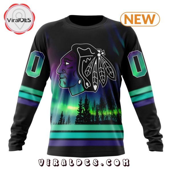 NHL Chicago Blackhawks Special Northern Lights Hoodie