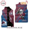 NHL Columbus Blue Jackets Custom Home Sleeveless Puffer Jacket