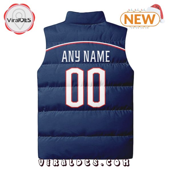 NHL Columbus Blue Jackets Custom Home Sleeveless Puffer Jacket