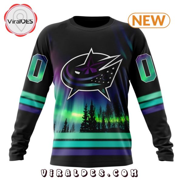 NHL Columbus Blue Jackets Special Northern Lights Hoodie