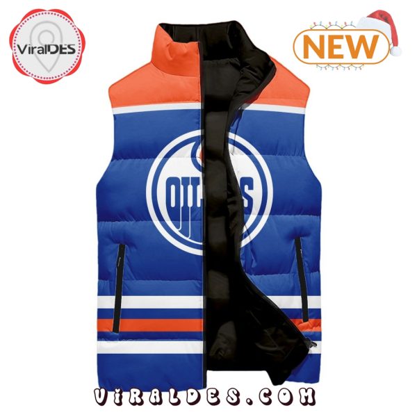 NHL Edmonton Oilers Custom Home Sleeveless Puffer Jacket