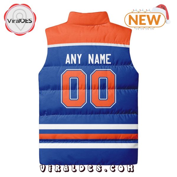 NHL Edmonton Oilers Custom Home Sleeveless Puffer Jacket