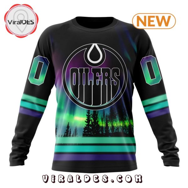 NHL Edmonton Oilers Special Northern Lights Hoodie