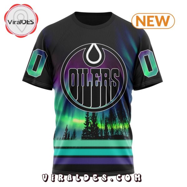 NHL Edmonton Oilers Special Northern Lights Hoodie