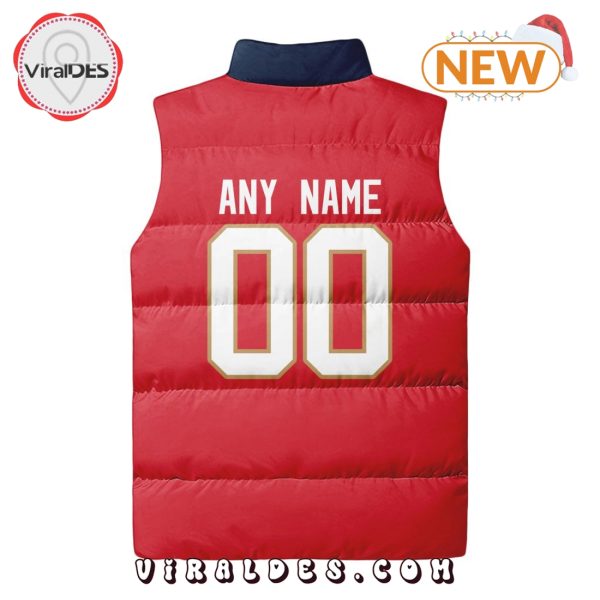 NHL Florida Panthers Custom Home Sleeveless Puffer Jacket