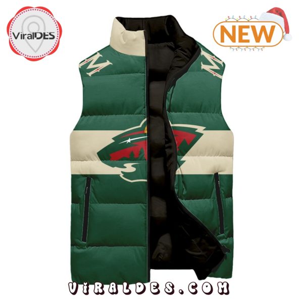 NHL Minnesota Wild Custom Home Sleeveless Puffer Jacket