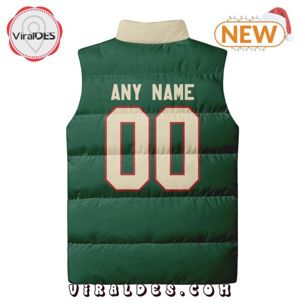 NHL Minnesota Wild Custom Home Sleeveless Puffer Jacket