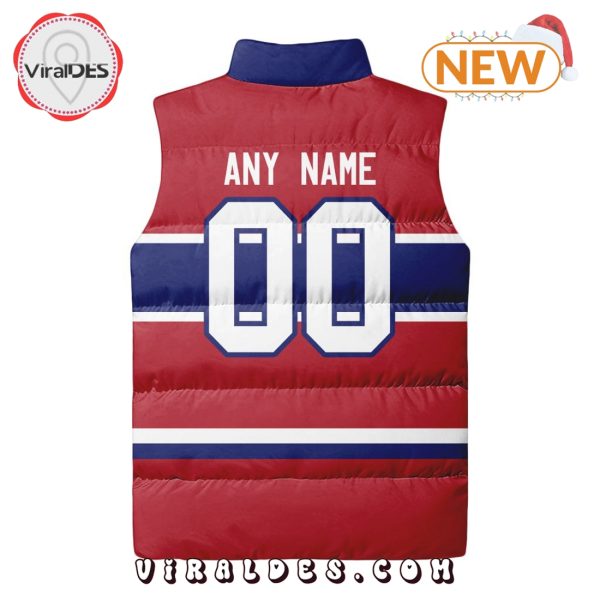 NHL Montreal Canadiens Custom Home Sleeveless Puffer Jacket