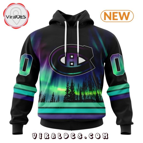 NHL Montreal Canadiens Special Northern Lights Hoodie