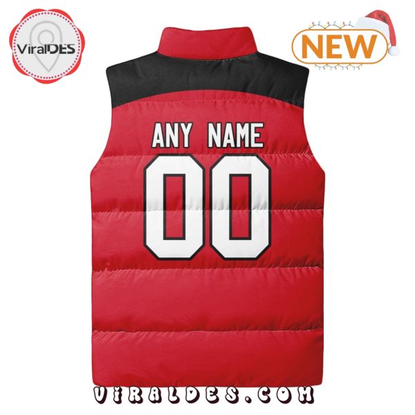 NHL New Jersey Devils Custom Home Sleeveless Puffer Jacket