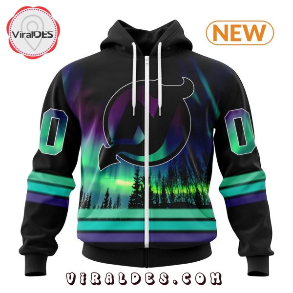 NHL New Jersey Devils Special Northern Lights Hoodie