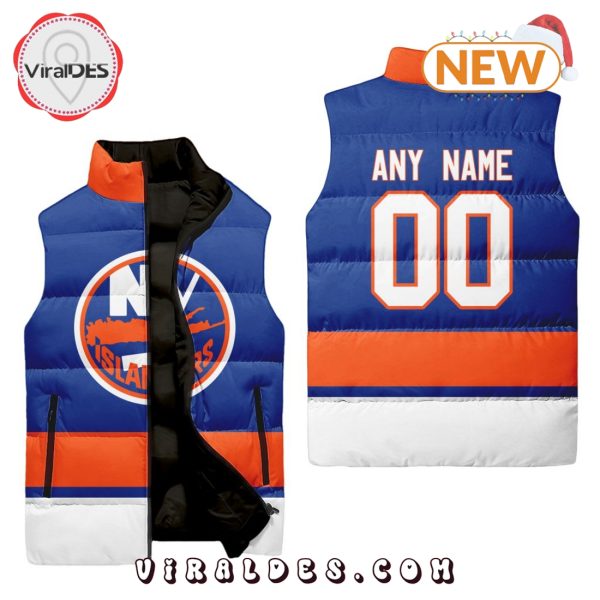 NHL New York Islanders Custom Home Sleeveless Puffer Jacket