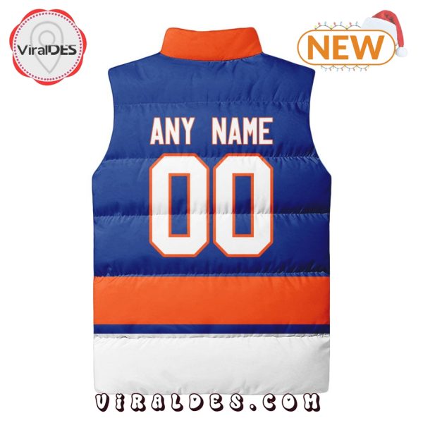 NHL New York Islanders Custom Home Sleeveless Puffer Jacket