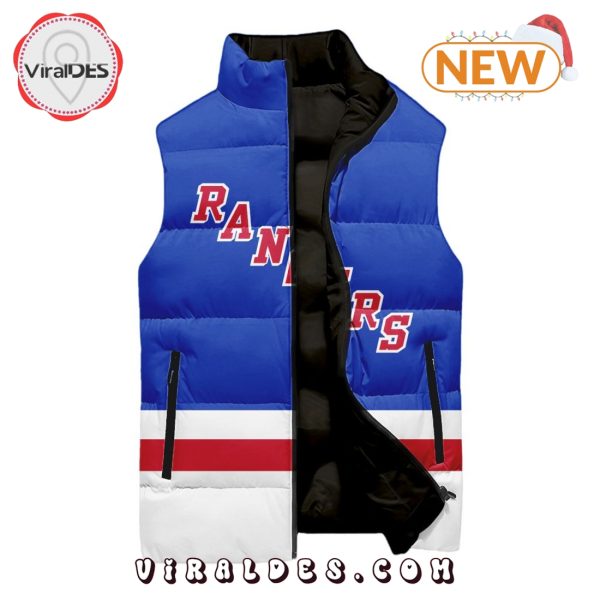 NHL New York Rangers Custom Home Sleeveless Puffer Jacket