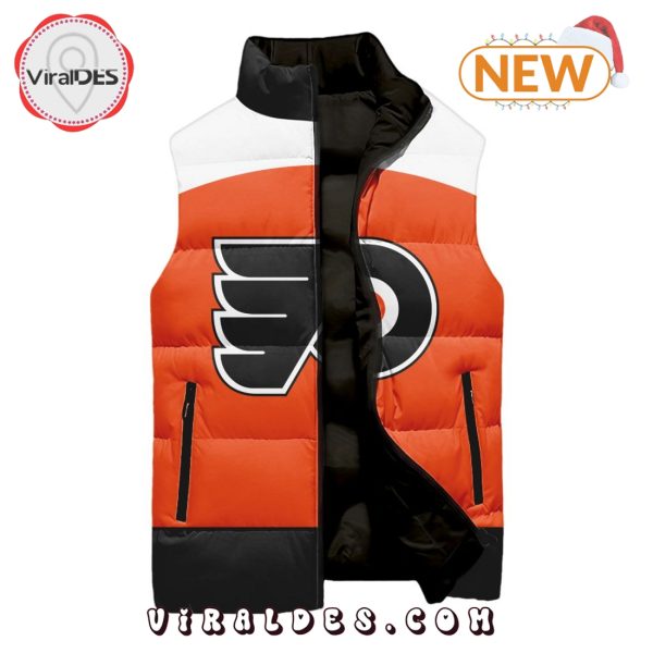 NHL Philadelphia Flyers Custom Home Sleeveless Puffer Jacket