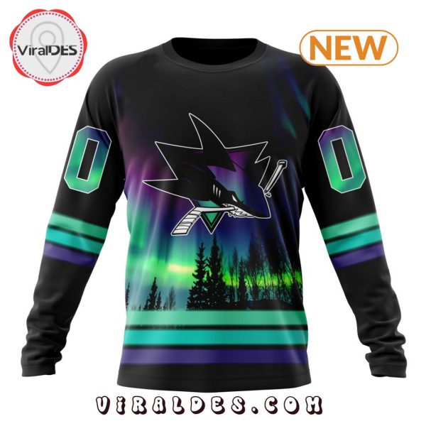 NHL San Jose Sharks Special Northern Lights Hoodie