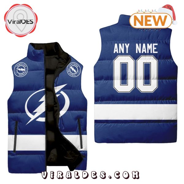 NHL Tampa Bay Lightning Custom Home Sleeveless Puffer Jacket