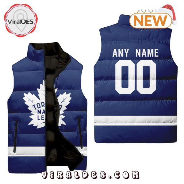 NHL Toronto Maple Leafs Custom Home Sleeveless Puffer Jacket