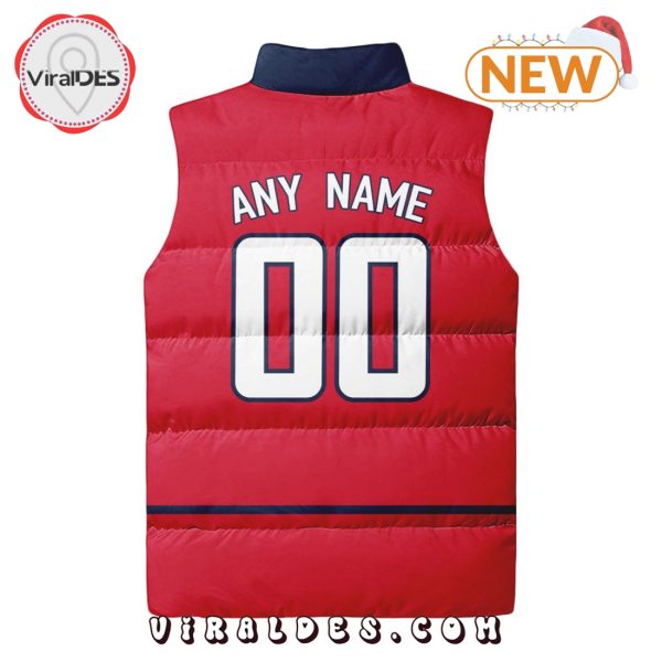 NHL Washington Capitals Custom Home Sleeveless Puffer Jacket