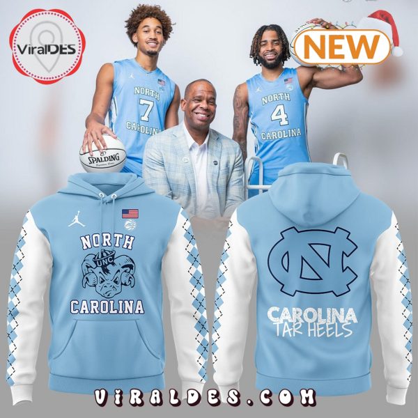 North Carolina Heels Blue Basketball Hoodie