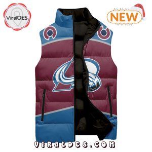 NHL Colorado Avalanche Custom Home Sleeveless Puffer Jacket