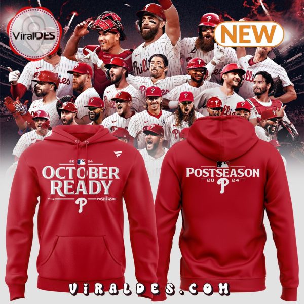 October Ready 2024 Postseason Red Hoodie, Cap