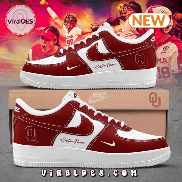 Oklahoma Softball Custom Name Air Force 1 Sneakers