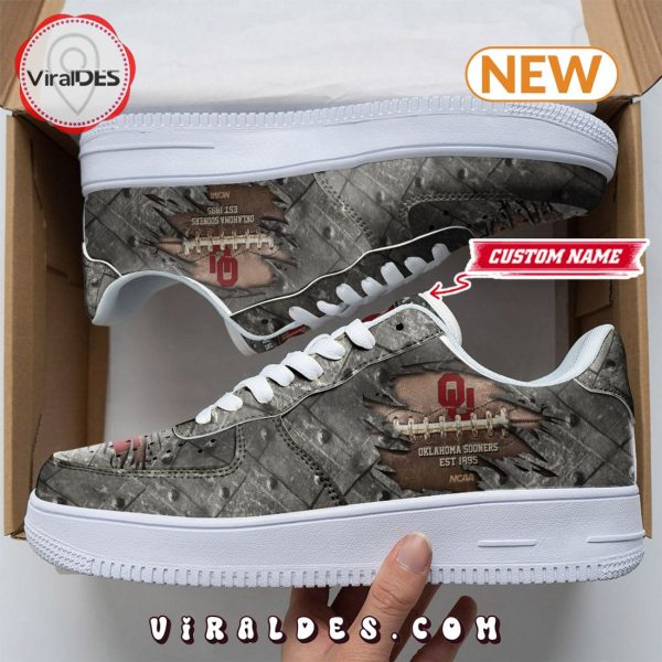 Oklahoma Sooners Custom NCAA Football Air Force 1 Shoes