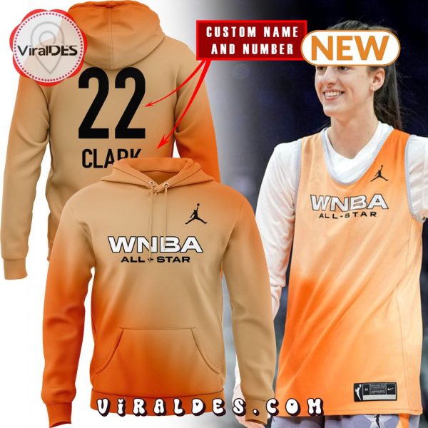 Personalized Caitlin Clark Gradient Orange Hoodie