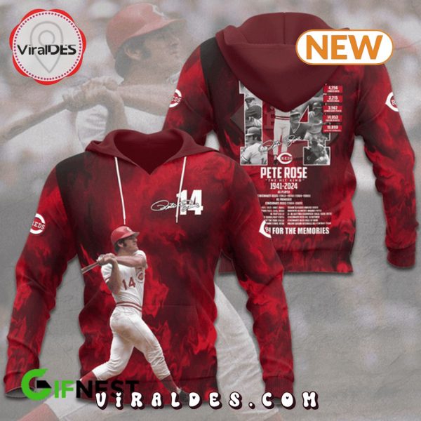 Pete Rose 1941 – 2024 Thank You For The Memories Hoodie