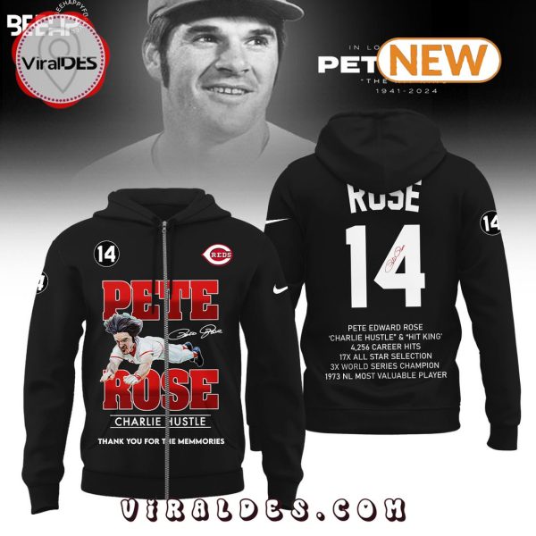 Pete Rose Thank You For The Memmories Black Hoodie