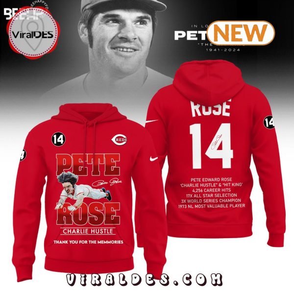 Pete Rose Thank You For The Memmories Red Hoodie