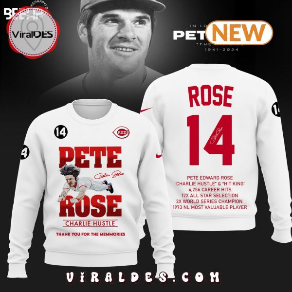 Pete Rose Thank You For The Memmories White Hoodie