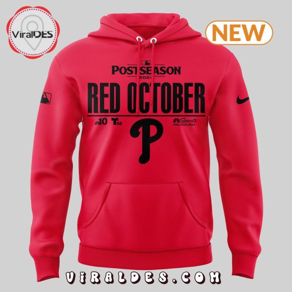 Philadelphia Phillies Men’s Red October 2024 Hoodie