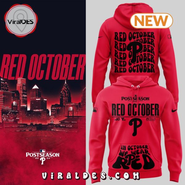 Philadelphia Phillies Rally Red October 2024 Hoodie