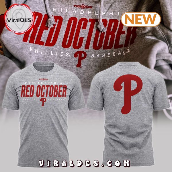 Philadelphia Phillies Red October Grey Hoodie