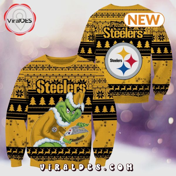 Pittsburgh Steelers Christmas Grinch Knitted Sweater