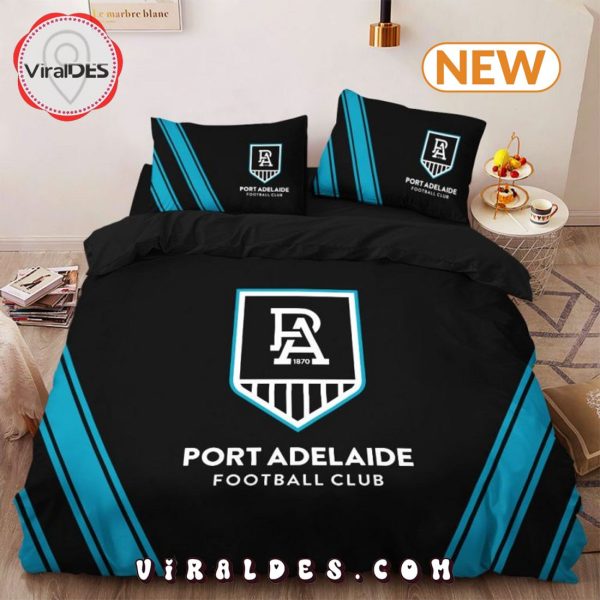 Port Adelaide FC Black Luxury Bedding Set