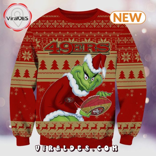 San Francisco 49ers Christmas Grinch Knitted Sweater