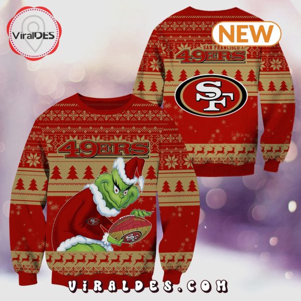 San Francisco 49ers Christmas Grinch Knitted Sweater