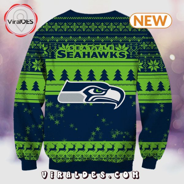 Seattle Seahawks Christmas Grinch Knitted Sweater