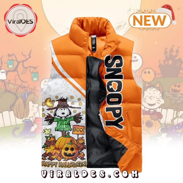 Snoopy Great Pumpkin Believer Sleeveless Puffer Jacket