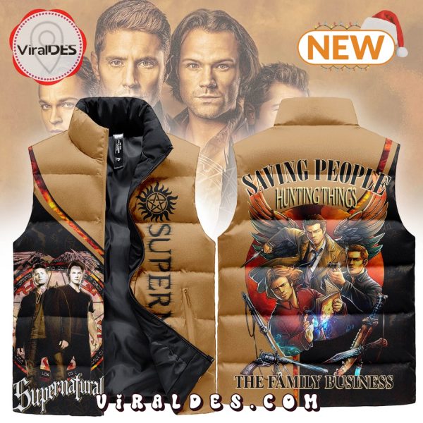 Supernatural The Family Business Sleeveless Puffer Jacket