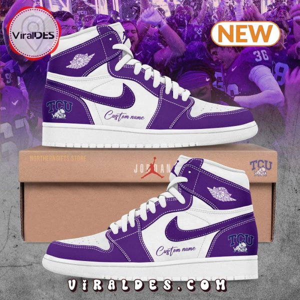 TCU Football Custom For Fans Air Jordan 1 Hightop