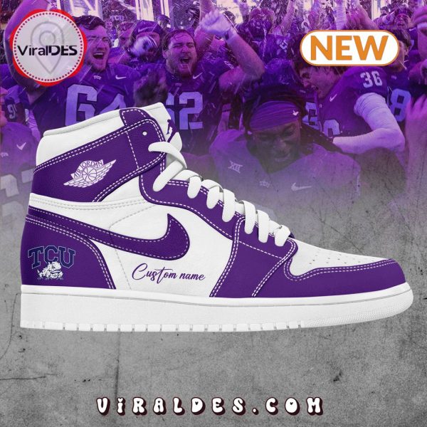 TCU Football Custom For Fans Air Jordan 1 Hightop