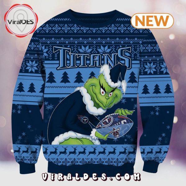 Tennessee Titans Christmas Grinch Knitted Sweater