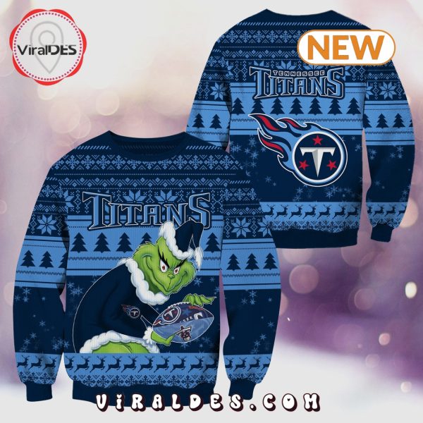 Tennessee Titans Christmas Grinch Knitted Sweater