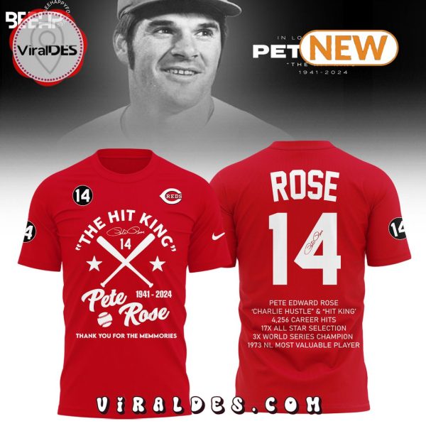 The Hit King Pete Rose Memories Red Hoodie