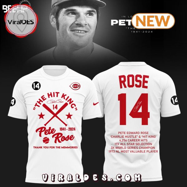 The Hit King Pete Rose Memories White Hoodie